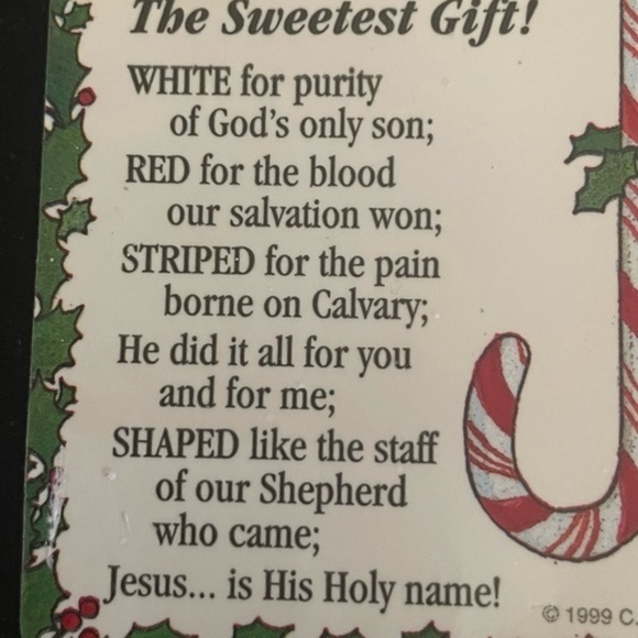 Vintage 1999 signed CTA silver tone red enamel candy cane lapel pin brooch - Picture 12 of 13